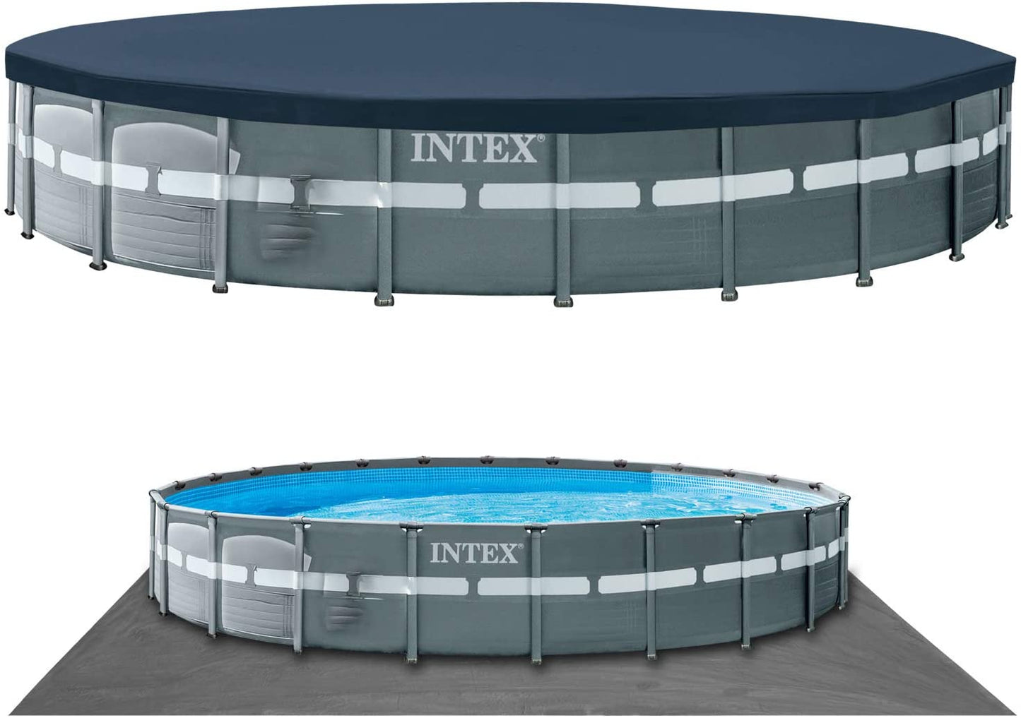 INTEX 24ft x 52" Ultra XTR Frame Pool Set With Sand Filter Pump , Ladder, Pool Cover Ground Cloth