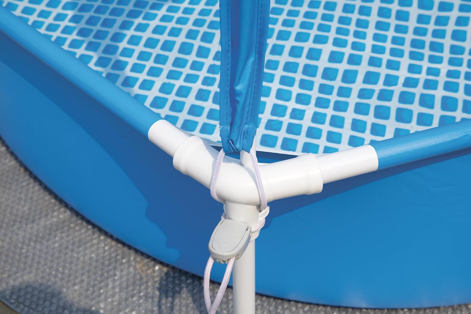 INTEX 28209EP Canopy Metal Frame Above Ground Swimming Pool: 6ft x 15in – Built-in Canopy Sprayer – Puncture-Resistant Material – Easy Assemble – 185 Gallon Capacity