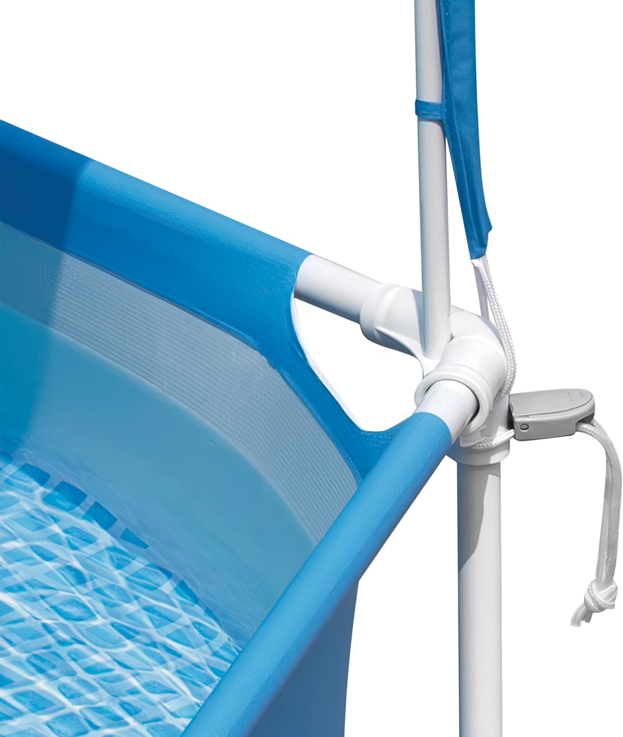 INTEX 28209EP Canopy Metal Frame Above Ground Swimming Pool: 6ft x 15in – Built-in Canopy Sprayer – Puncture-Resistant Material – Easy Assemble – 185 Gallon Capacity