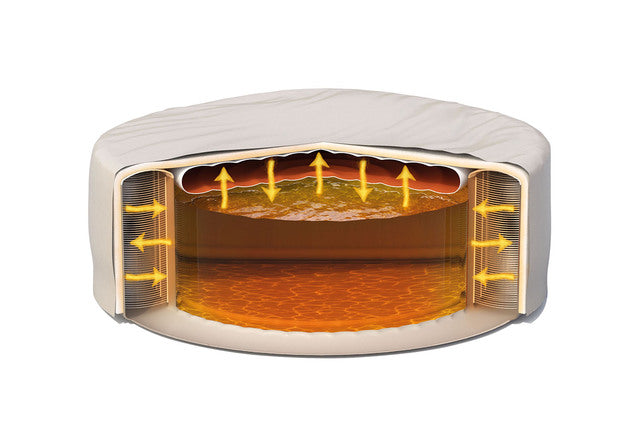 INTEX  PureSpa Bubble Massage Spa with Energy Efficient Spa Cover 77" X 28" For Up To 4 Person