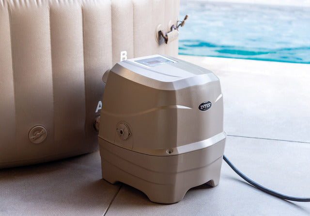 INTEX  PureSpa Bubble Massage Spa with Energy Efficient Spa Cover 77" X 28" For Up To 4 Person