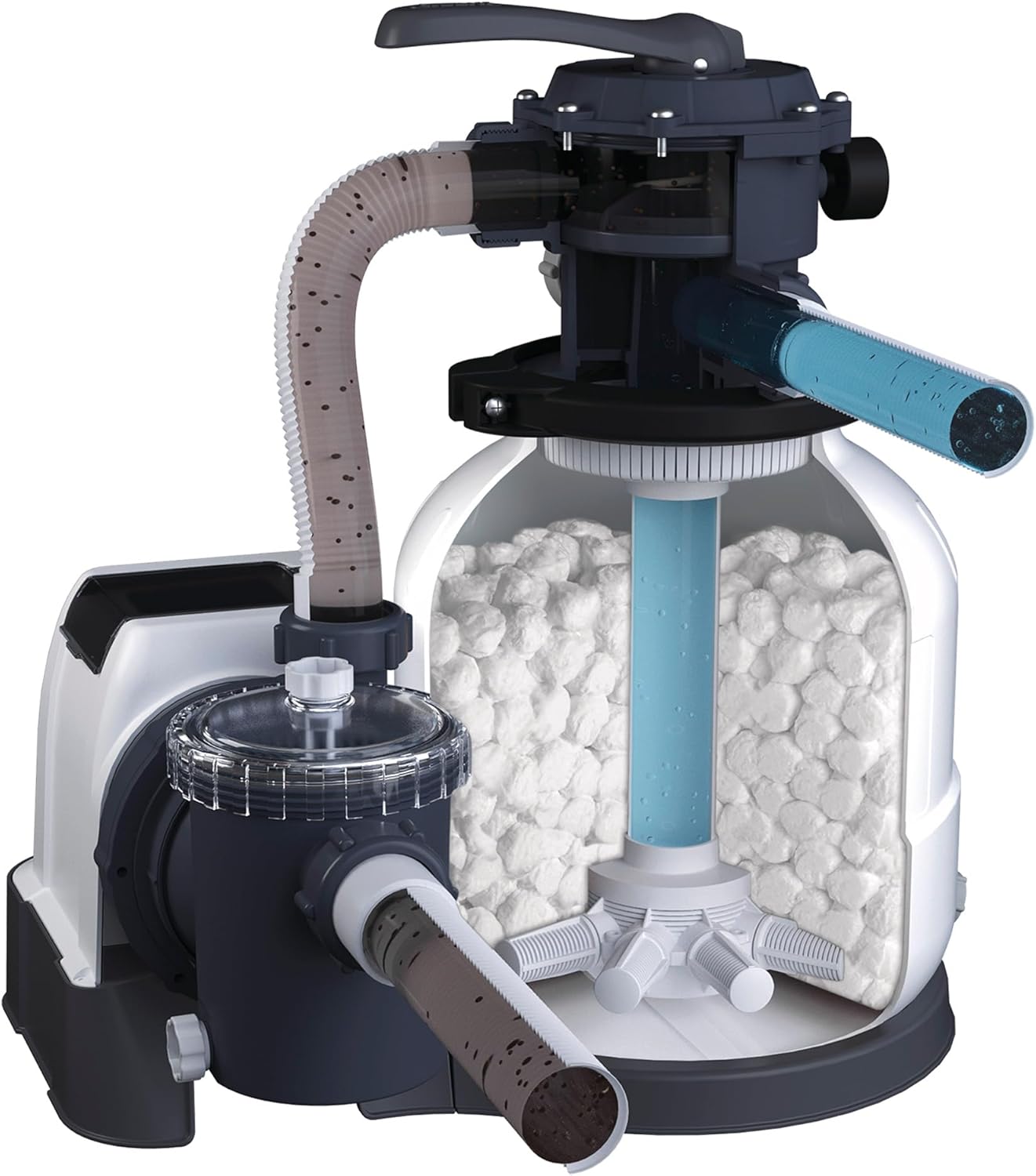 Intex 29045 Krystal Clear Fiber Ball Filtration Media 1.1 Pounds (2-Pack) (Filter Balls, 2, Pack)