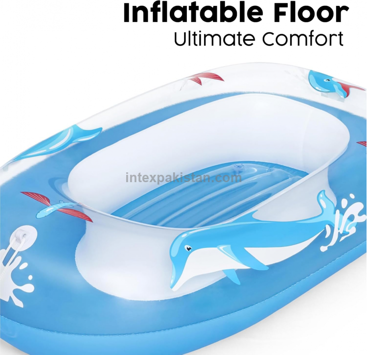Bestway Floating Friends Kids Inflatable Boat (102cm x 69cm ) For 3-6 Years Or 30Kg Max.