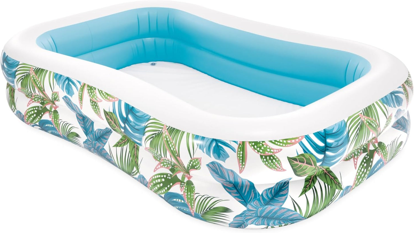 INTEX 57177EP Tropical Swim Center Inflatable Family Pool: 159 Gallon Capacity – 90" x 60" x 19"