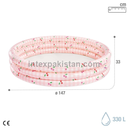 INTEX 58" x 13" Cherry Kiddie Pool Round