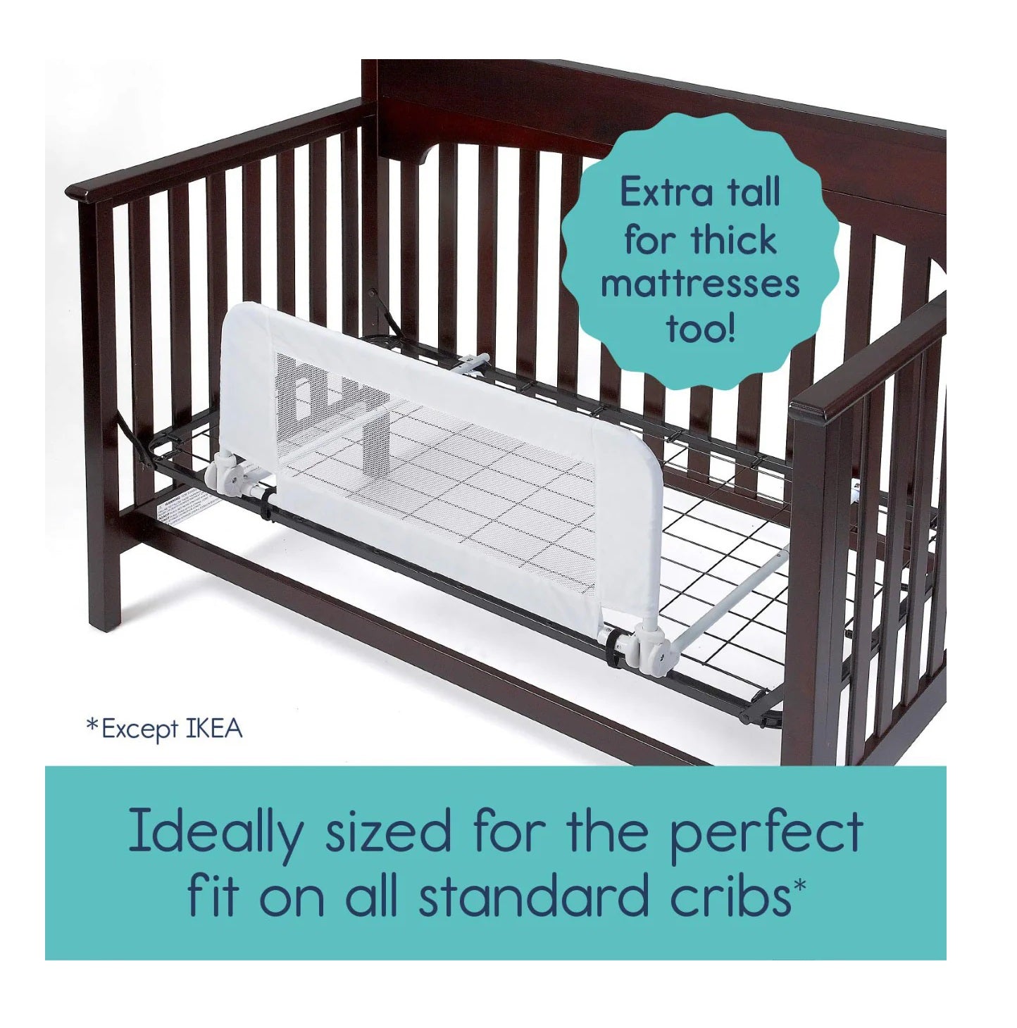 Dex Baby Safety Bed Rail 33" x 16" Extra Tall